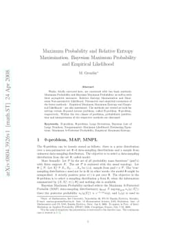 Maximum Probability and Relative Entropy Maximization. Bayesian Maximum
  Probability and Empirical Likelihood
