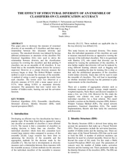 The Effect of Structural Diversity of an Ensemble of Classifiers on
  Classification Accuracy