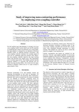 Study of improving nano-contouring performance by employing
  cross-coupling controller