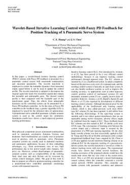 Wavelet Based Iterative Learning Control with Fuzzy PD Feedback for
  Position Tracking of A Pneumatic Servo System