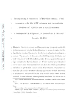 Incorporating a contrast in the Bayesian formula: What consequences for
  the MAP estimator and the posterior distribution? Applications in spatial
  statistics