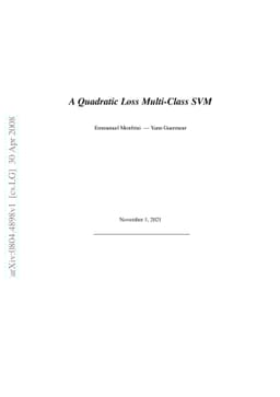 A Quadratic Loss Multi-Class SVM