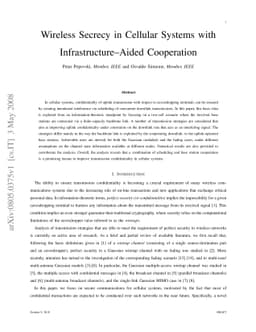 Wireless Secrecy in Cellular Systems with Infrastructure--Aided
  Cooperation
