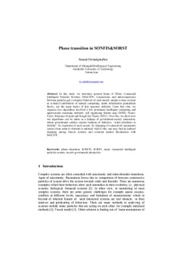 Phase transition in SONFIS&SORST