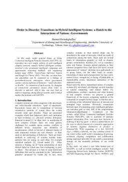 Order to Disorder Transitions in Hybrid Intelligent Systems: a Hatch to
  the Interactions of Nations -Governments