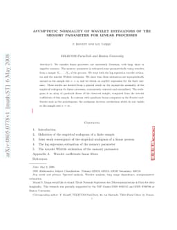 Asymptotic normality of wavelet estimators of the memory parameter for
  linear processes