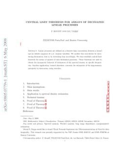 Central Limit Theorems for arrays of decimated linear processes