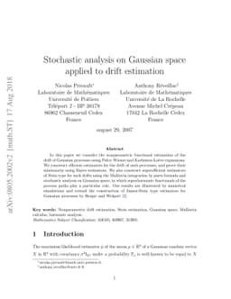 Stochastic analysis on Gaussian space applied to drift estimation