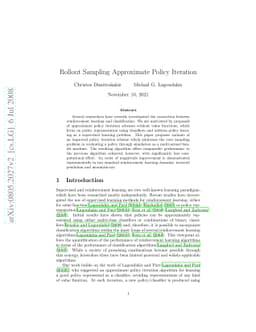 Rollout Sampling Approximate Policy Iteration