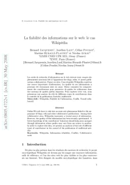 La fiabilité des informations sur le web