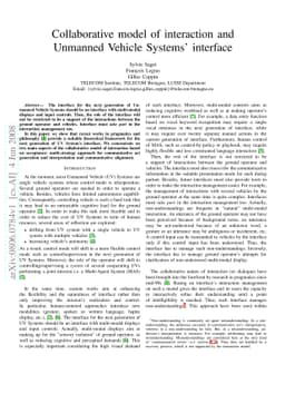 Collaborative model of interaction and Unmanned Vehicle Systems'
  interface