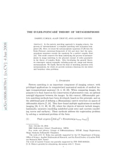 The Euler-Poincare theory of Metamorphosis