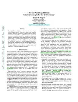Beyond Nash Equilibrium: Solution Concepts for the 21st Century