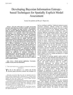 Developing Bayesian Information Entropy-based Techniques for Spatially
  Explicit Model Assessment