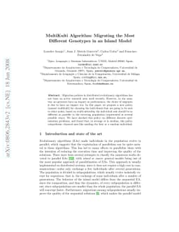 MultiKulti Algorithm: Migrating the Most Different Genotypes in an
  Island Model