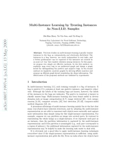 Multi-Instance Learning by Treating Instances As Non-I.I.D. Samples