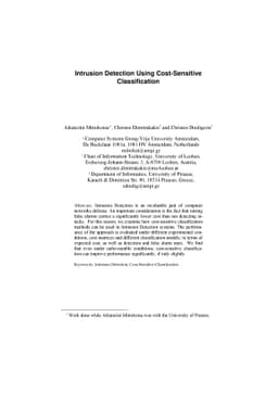 Intrusion Detection Using Cost-Sensitive Classification