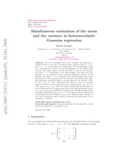 Simultaneous estimation of the mean and the variance in heteroscedastic
  Gaussian regression