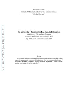 On an Auxiliary Function for Log-Density Estimation