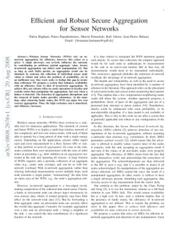 Efficient and Robust Secure Aggregation for Sensor Networks