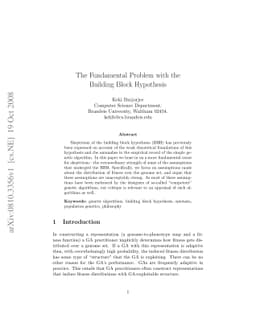 The Fundamental Problem with the Building Block Hypothesis