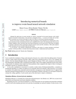 Introducing numerical bounds to improve event-based neural network
  simulation