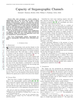 Capacity of Steganographic Channels