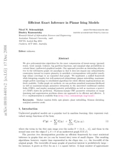 Efficient Exact Inference in Planar Ising Models