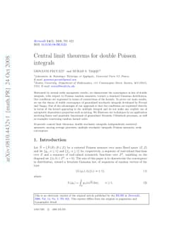 Central limit theorems for double Poisson integrals