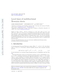 Local times of multifractional Brownian sheets