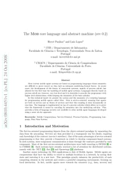 The Mob core language and abstract machine (rev 0.2)
