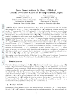 New Constructions for Query-Efficient Locally Decodable Codes of
  Subexponential Length