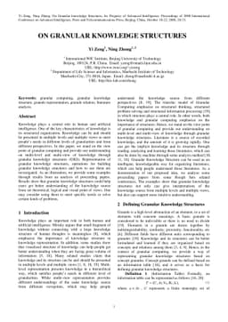 On Granular Knowledge Structures