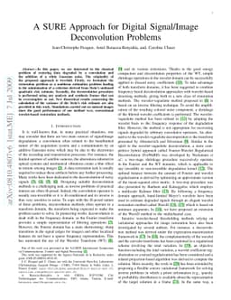 A SURE Approach for Digital Signal/Image Deconvolution Problems