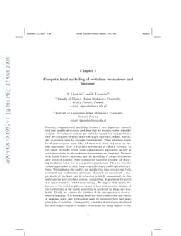 Computational modelling of evolution: ecosystems and language