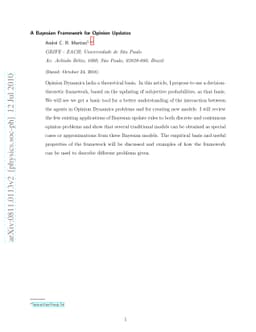 A Bayesian Framework for Opinion Updates