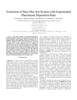 Extension of Max-Min Ant System with Exponential Pheromone Deposition
  Rule