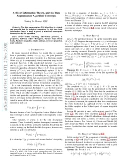 A Bit of Information Theory, and the Data Augmentation Algorithm
  Converges