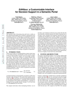 Edhibou: a Customizable Interface for Decision Support in a Semantic
  Portal