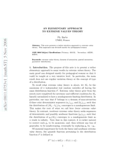 An elementary approach to extreme values theory