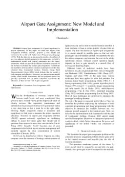 Airport Gate Assignment: New Model and Implementation
