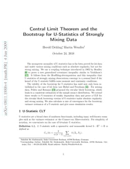 Central Limit Theorem and the Bootstrap for U-Statistics of Strongly
  Mixing Data