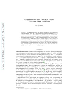 Finiteness for the k-factor model and chirality varieties
