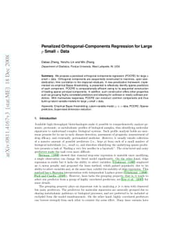 Penalized Orthogonal-Components Regression for Large p Small n Data