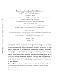 Importance Sampling of Word Patterns in DNA and Protein Sequences