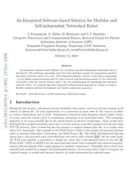 An Integrated Software-based Solution for Modular and Self-independent
  Networked Robot