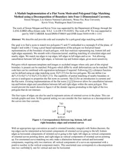 A Matlab Implementation of a Flat Norm Motivated Polygonal Edge Matching
  Method using a Decomposition of Boundary into Four 1-Dimensional Currents