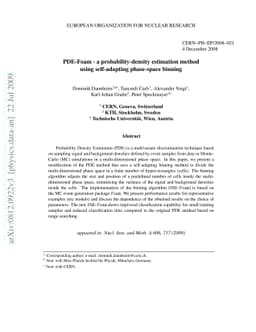 PDE-Foam - a probability-density estimation method using self-adapting
  phase-space binning