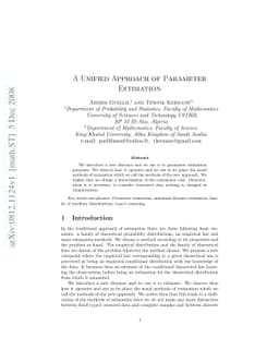 A Unified Approach of Parameter Estimation