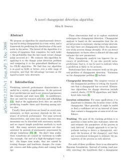 A novel changepoint detection algorithm